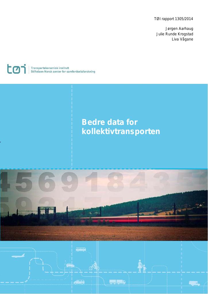 Forsiden av dokumentet Bedre data for kollektivtransporten