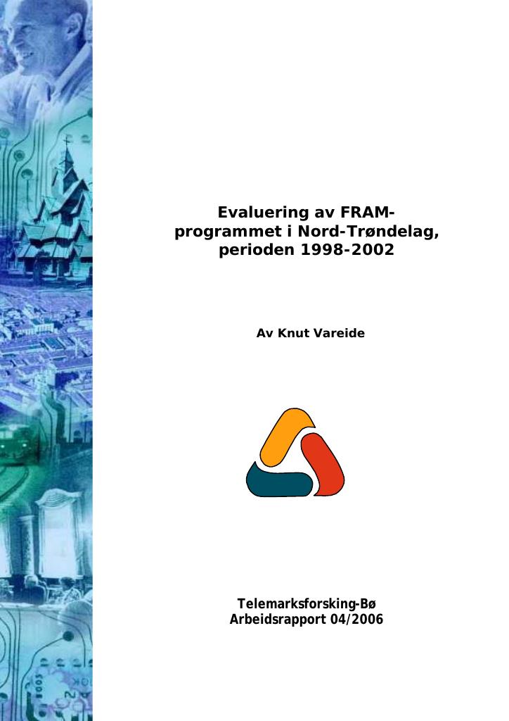 Forsiden av dokumentet Evaluering av FRAM-programmet i Nord-Trøndelag 1998-2002