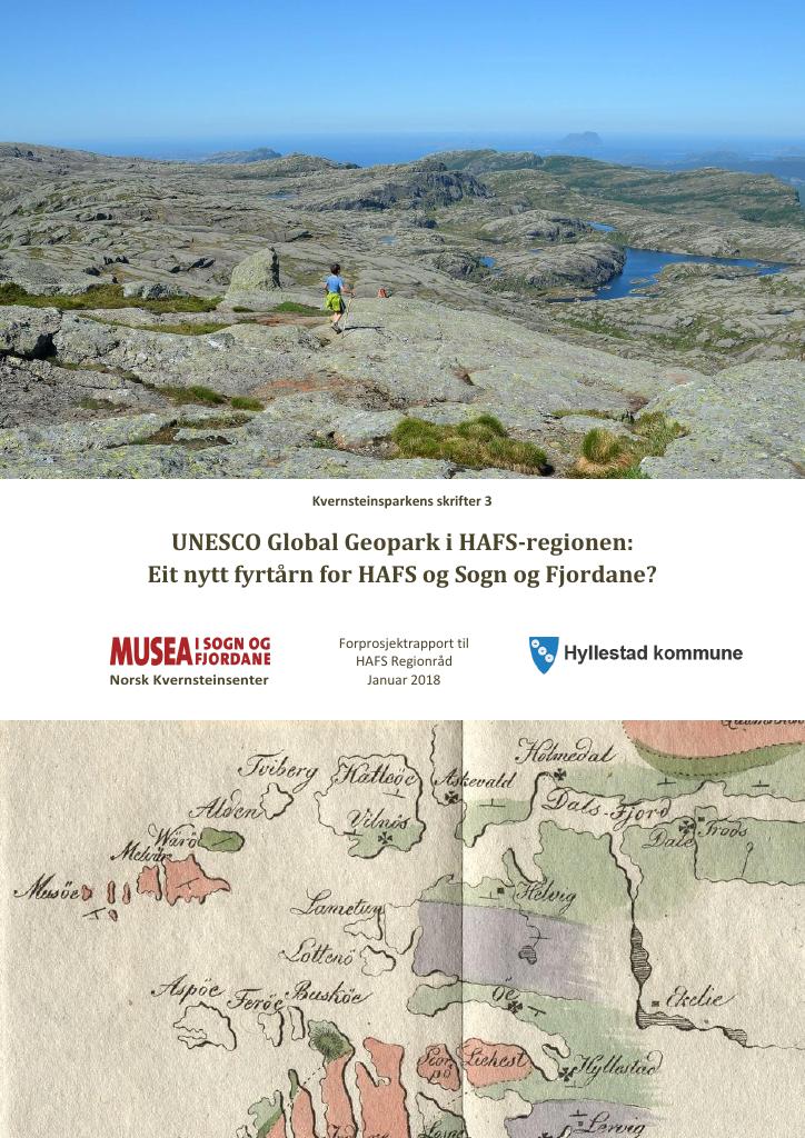 Forsiden av dokumentet UNESCO Global Geopark i HAFS-regionen: Eit nytt fyrtårn for HAFS og Sogn og Fjordane?