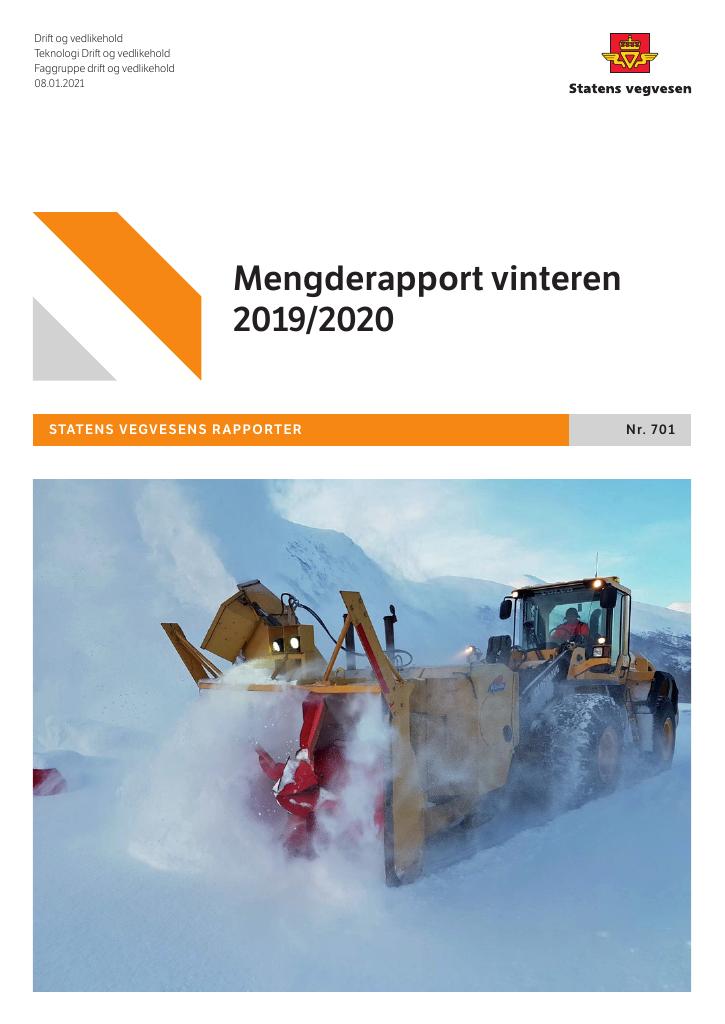 Forsiden av dokumentet Mengderapport vinteren 2019/2020