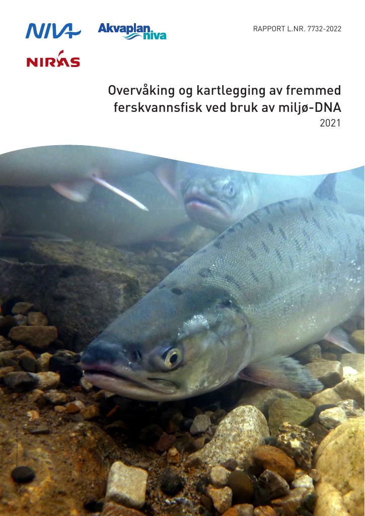 Forsiden av dokumentet Overvåking og kartlegging av fremmed ferskvannsfisk ved bruk av miljø-DNA 2021