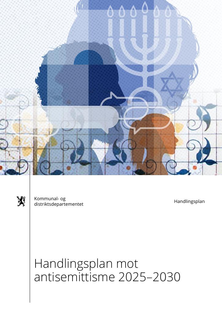 Forsiden av dokumentet Handlingsplan mot antisemittisme 2025–2030