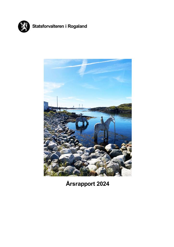 Forsiden av dokumentet Årsrapport Statsforvalteren i Rogaland 2024