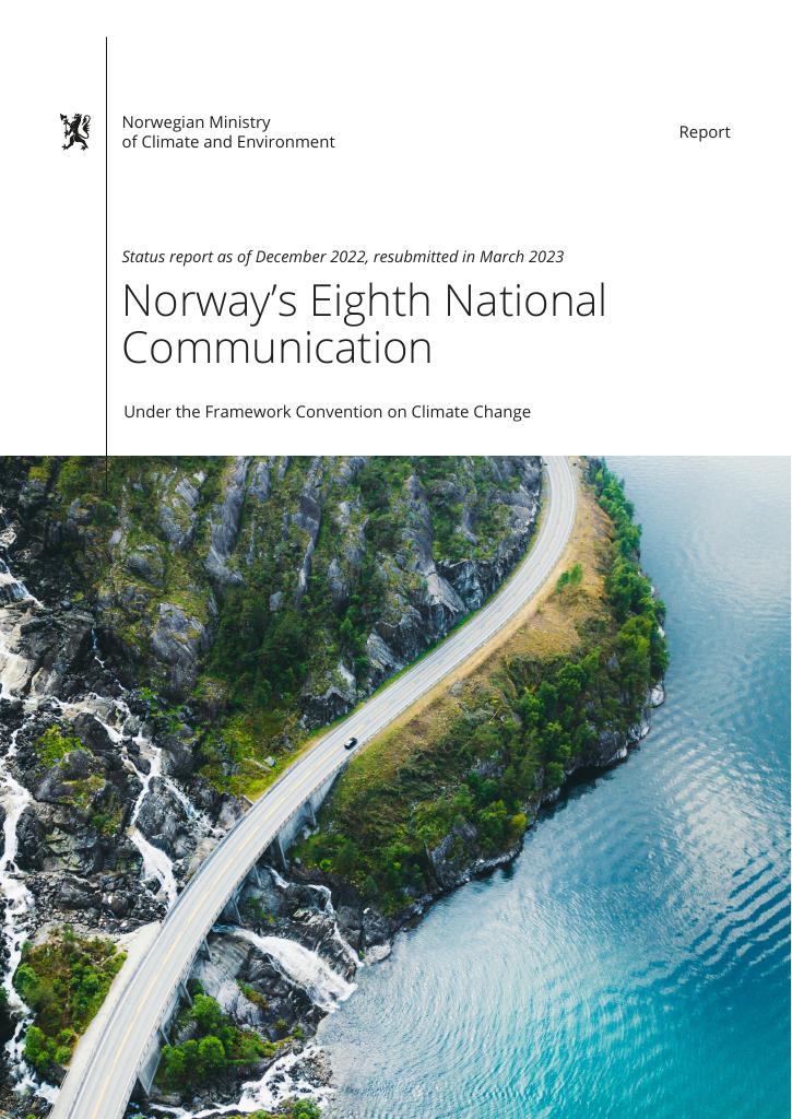 Forsiden av dokumentet Norway’s Eighth National Communication