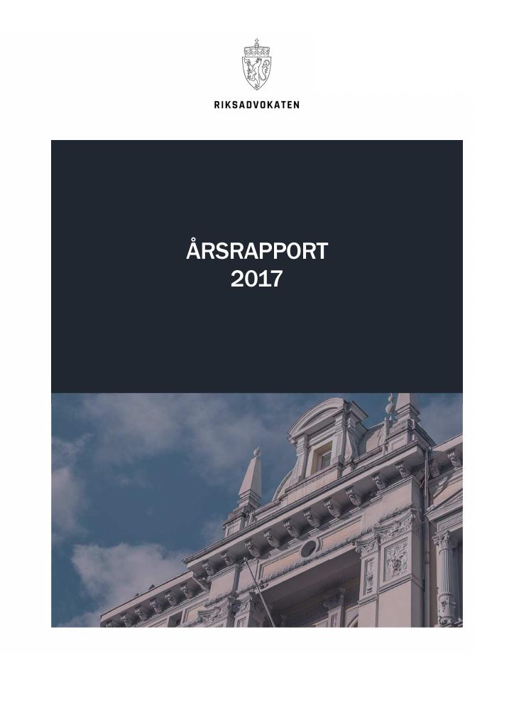 Forsiden av dokumentet Årsrapport (PDF)