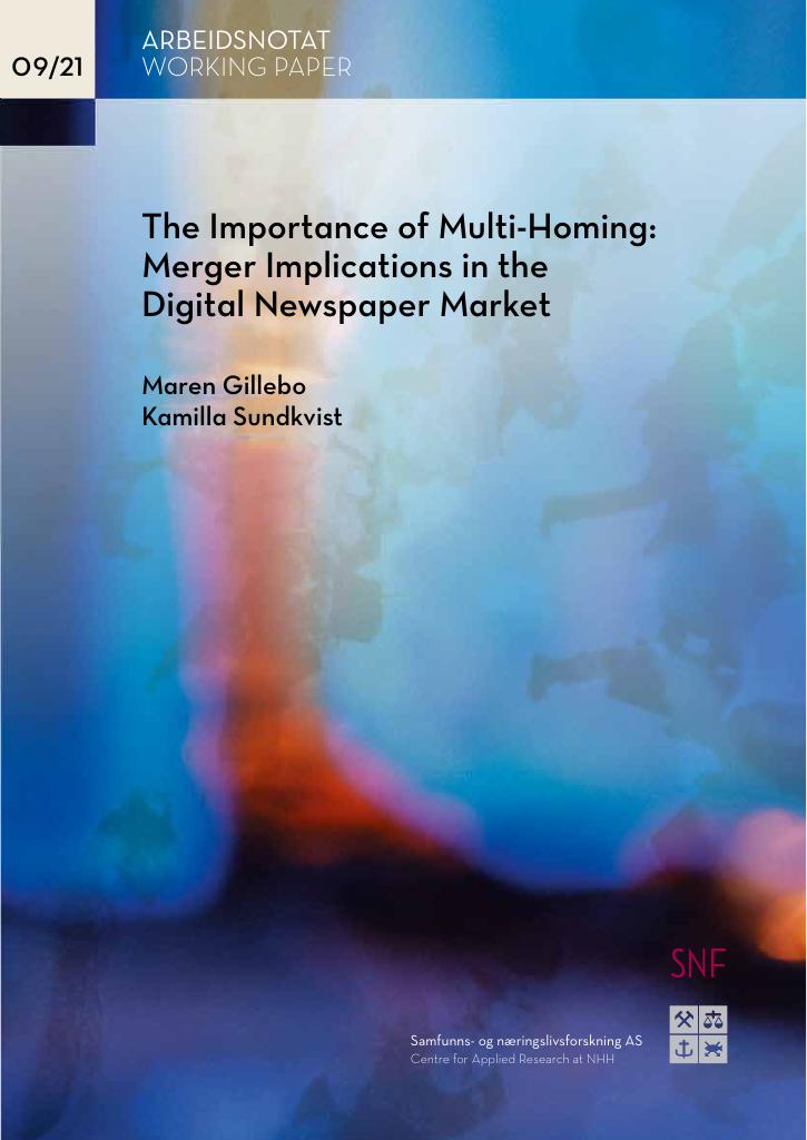 Forsiden av dokumentet The importance of multi-homing: Merger implications in the digital newspaper market