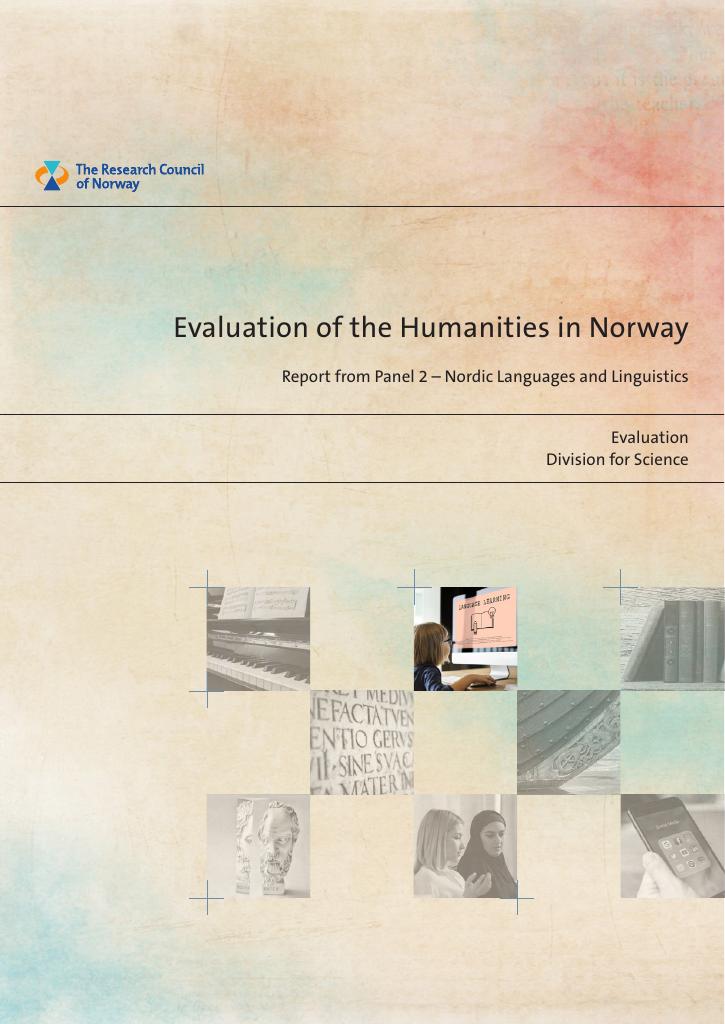 Forsiden av dokumentet Evaluation of the Humanities in Norway - Panel 2