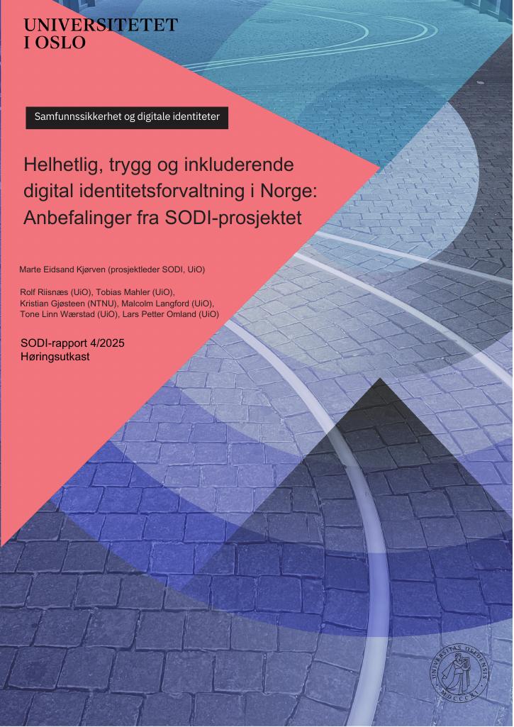 Forsiden av dokumentet Samfunnssikkerhet og digitale identiteter