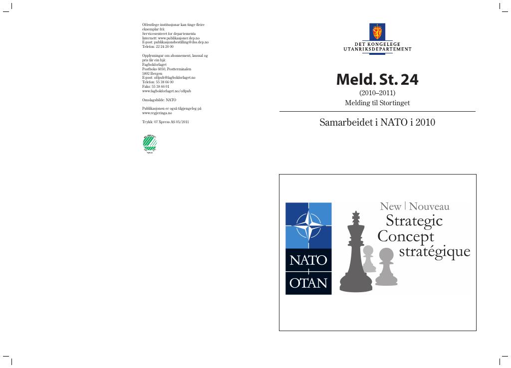 Forsiden av dokumentet Meld. St. 24 (2010–2011)