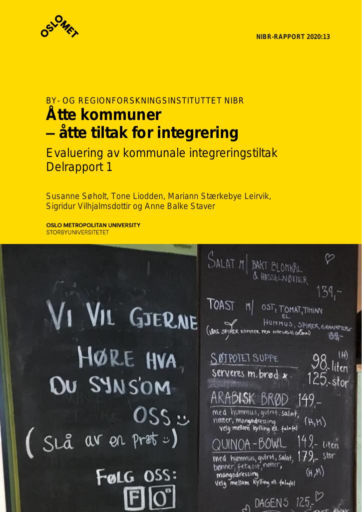 Åtte Kommuner – åtte Tiltak For Integrering - Kudos