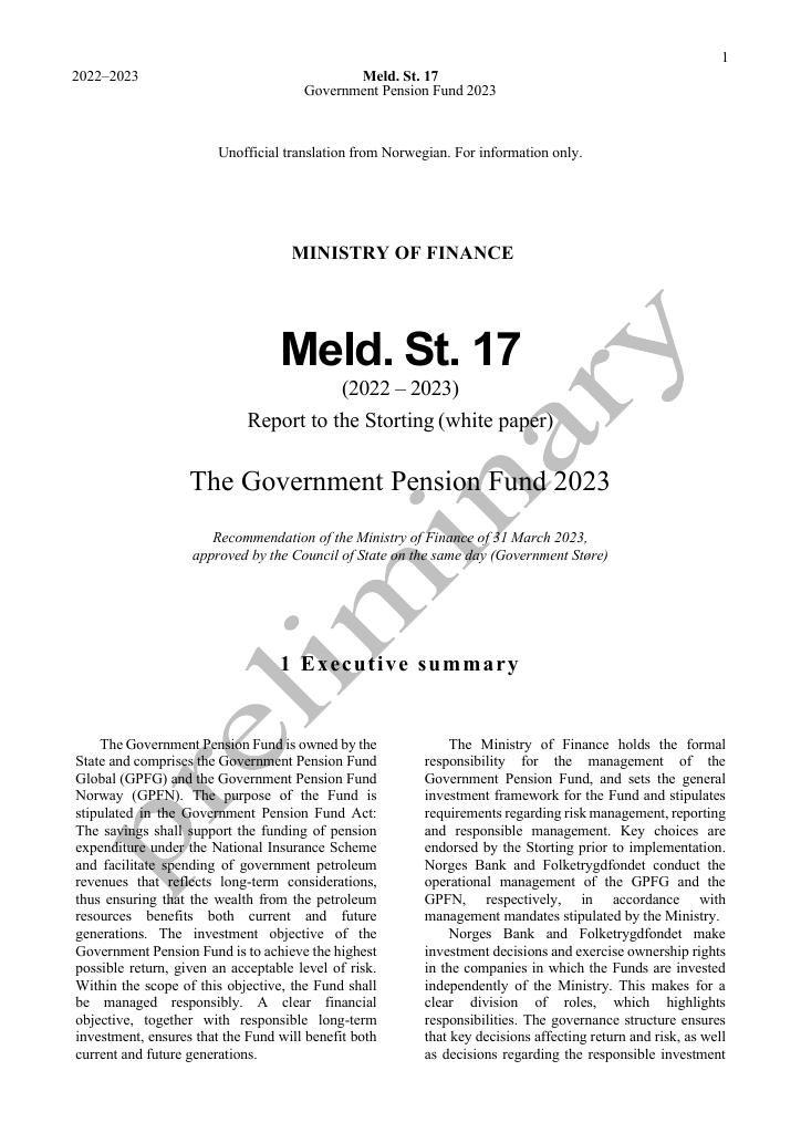 Forsiden av dokumentet Meld. St. 17 (2022–2023)