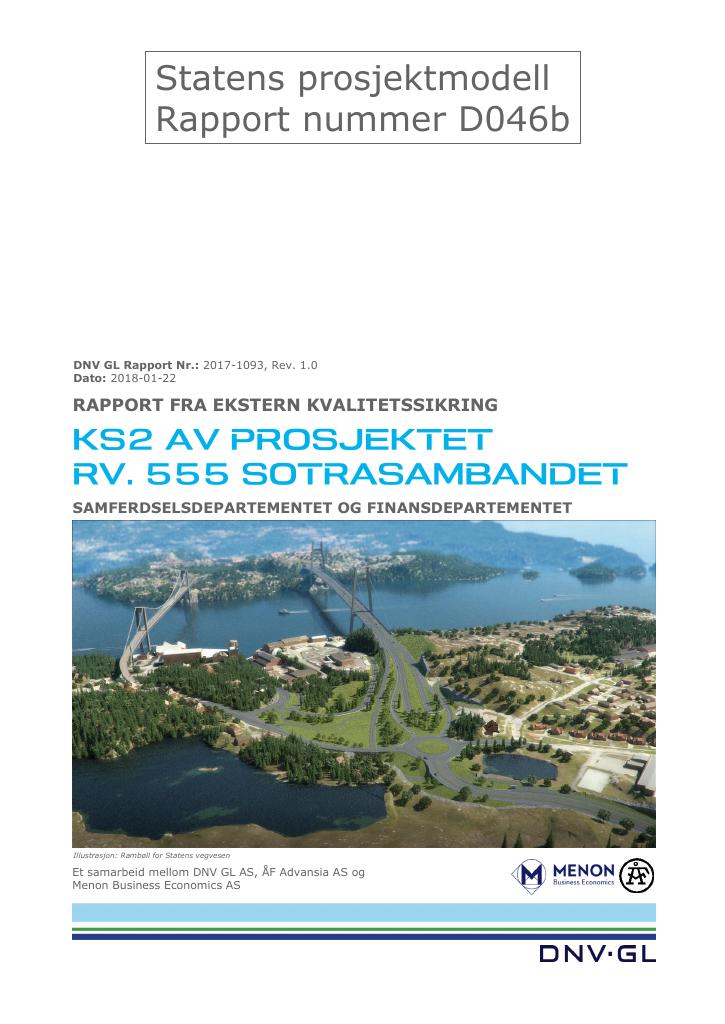 Forsiden av dokumentet Rv. 555 Sotrasambandet
