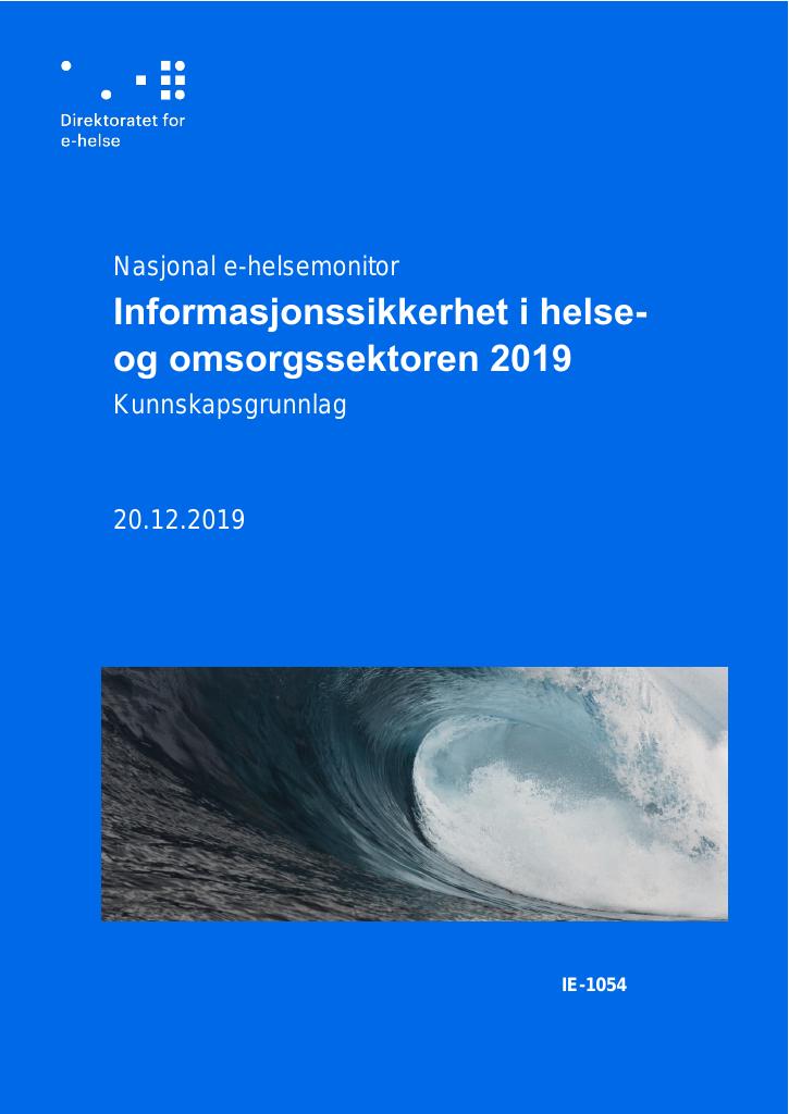 Informasjonssikkerhet I Helse Og Omsorgssektoren 2019 - Kudos