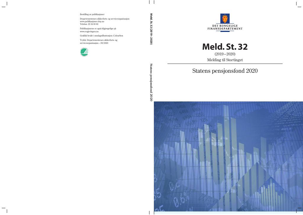 Forsiden av dokumentet Meld. St. 32 (2019–2020)