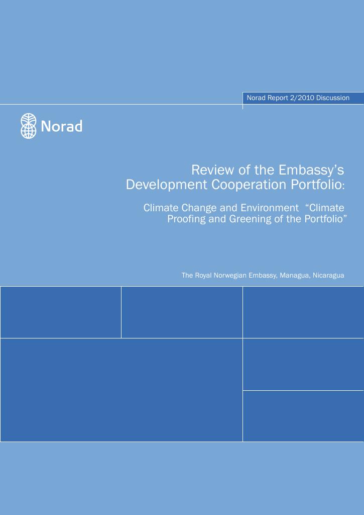 Forsiden av dokumentet Review of the Embassy’s Development Cooperation Portfolio
