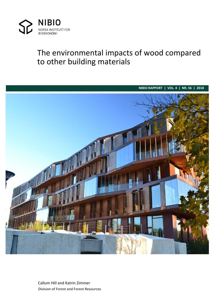 Forsiden av dokumentet The environmental impacts of wood compared to other building materials