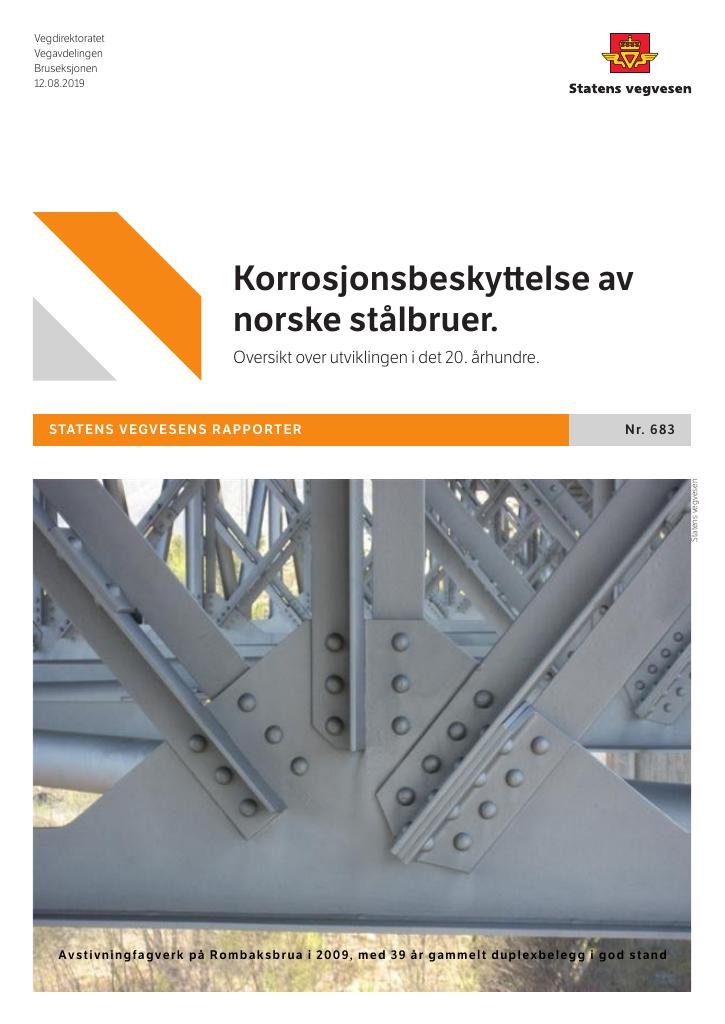 Forsiden av dokumentet Korrosjonsbeskyttelse av norske stålbruer