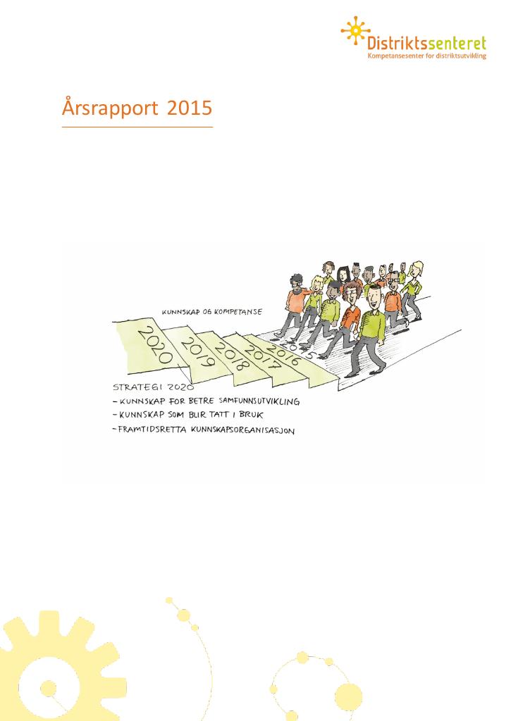 Forsiden av dokumentet Årsrapport Distriktssenteret 2015