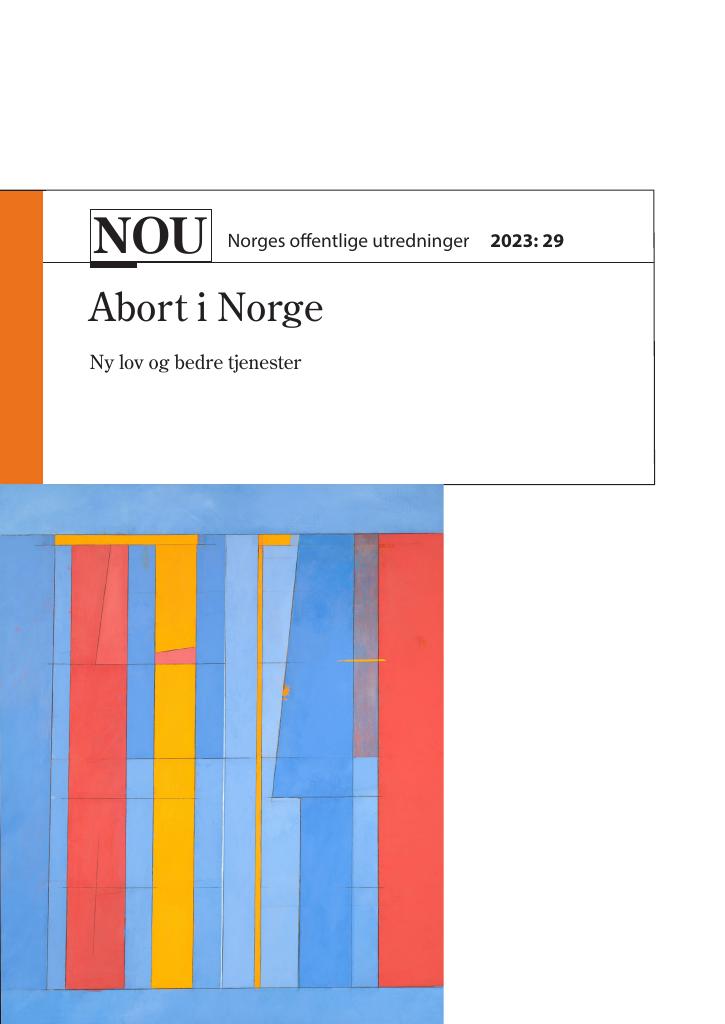 Forsiden av dokumentet NOU 2023: 29 - Abort i Norge