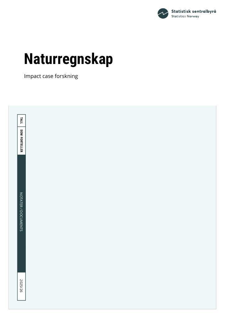 Forsiden av dokumentet Naturregnskap
