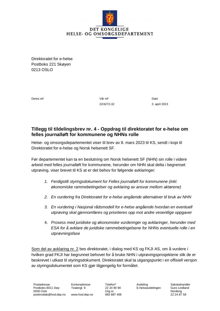 Forsiden av dokumentet supplerende 4 2023