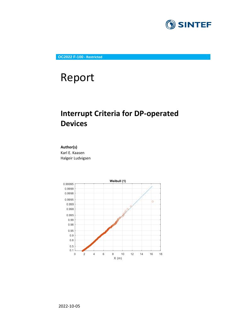 Forsiden av dokumentet Interrupt Criteria for DP-operated
Devices