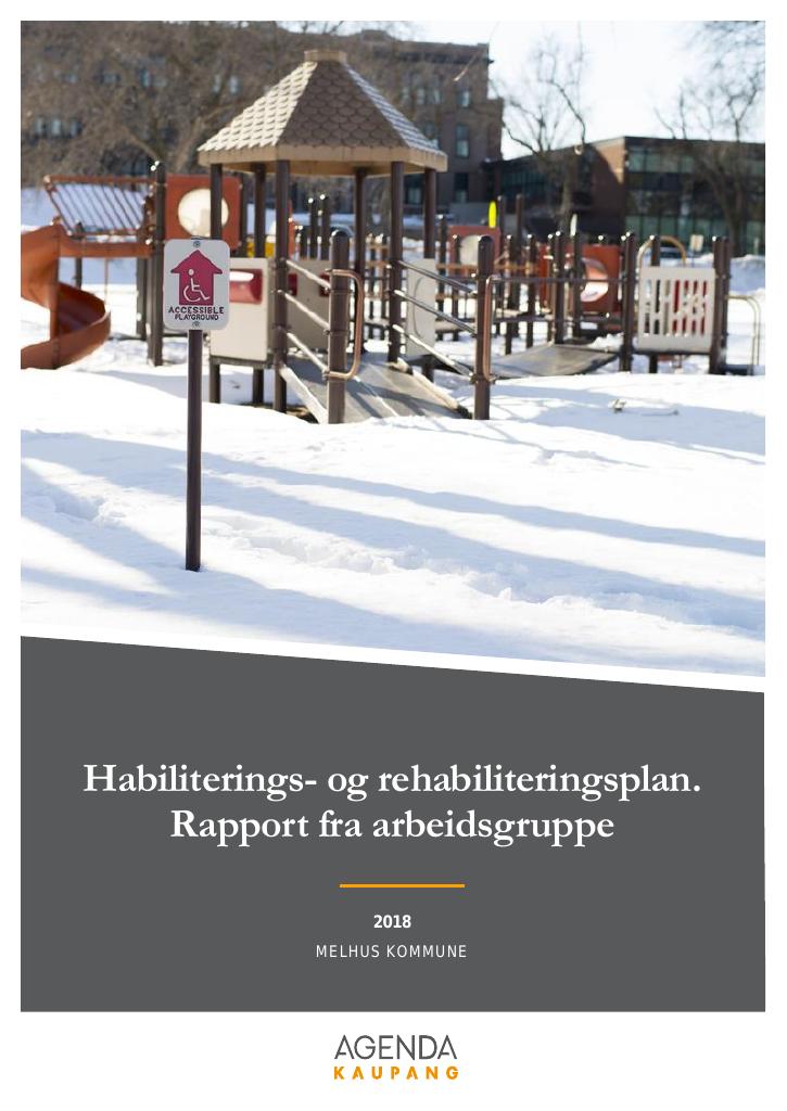 Forsiden av dokumentet Habiliterings- og rehabiliteringsplan.