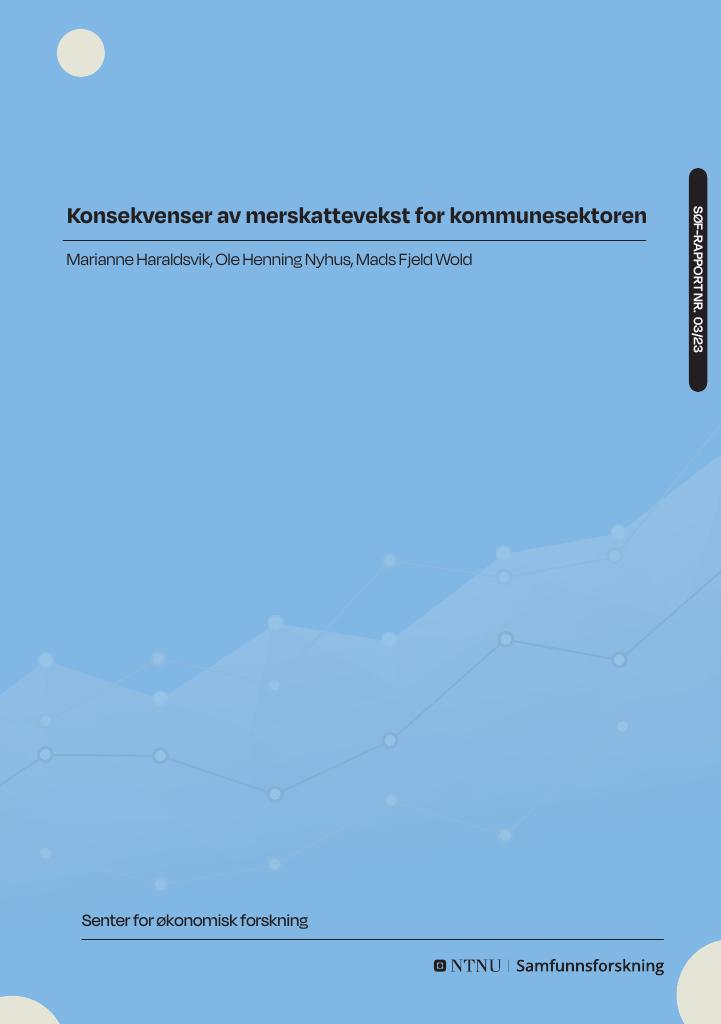 Forsiden av dokumentet Konsekvenser av merskattevekst for kommunesektoren