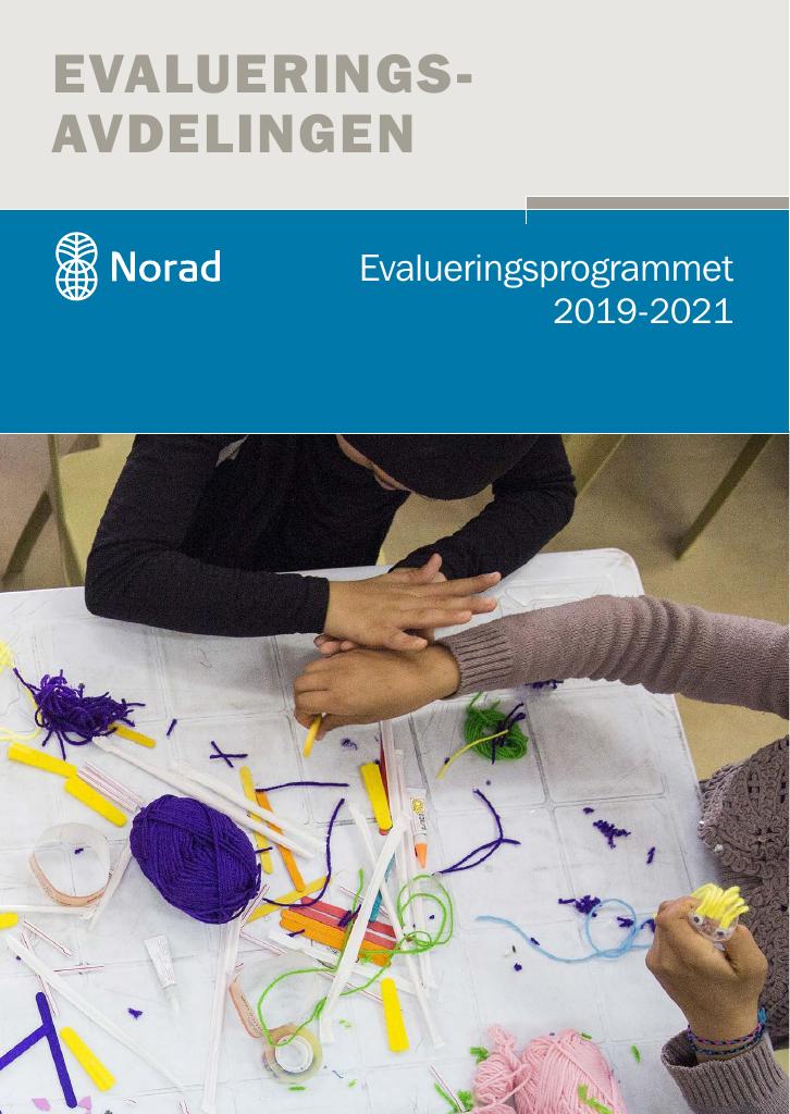 Forsiden av dokumentet Evalueringsprogrammet 2019-2021