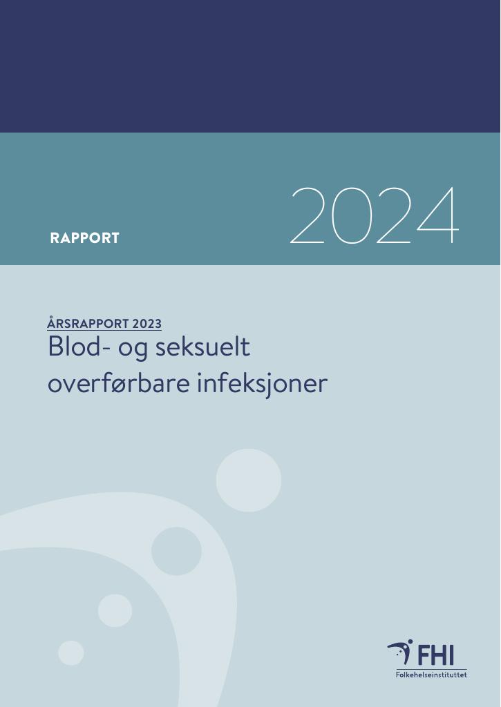 Forsiden av dokumentet Blod- og seksuelt overførbare infeksjoner - årsrapport 2023