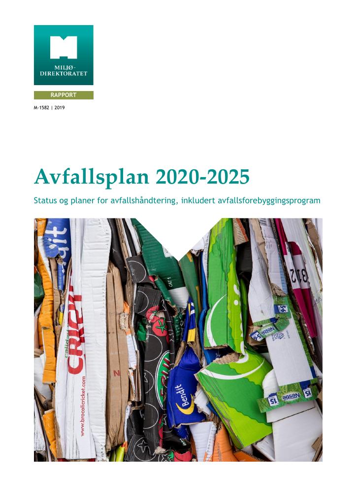 Forsiden av dokumentet Avfallsplan 2020-2025