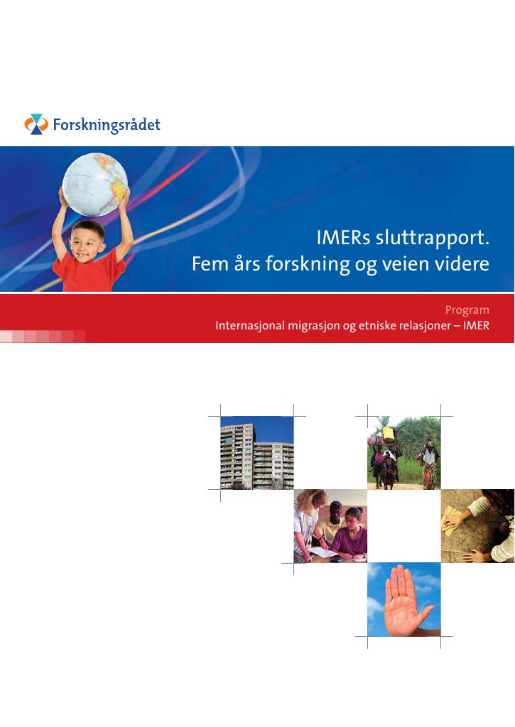 Forsiden av dokumentet IMERs sluttrapport - Fem års forskning og veien videre