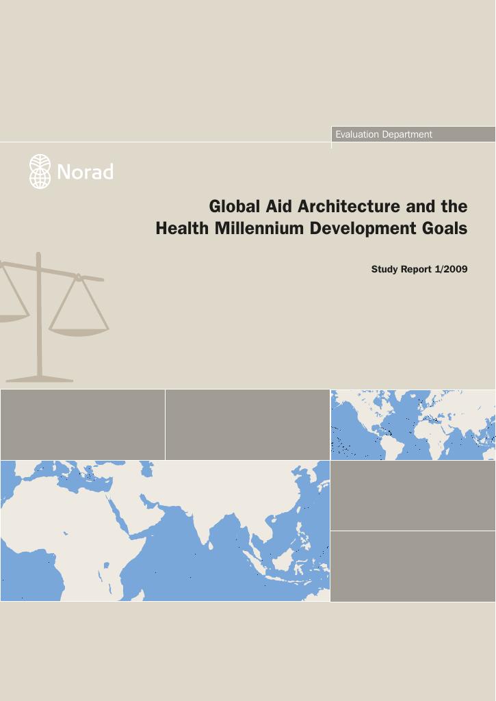 Forsiden av dokumentet Global Aid Architecture and the Health Millennium Development Goals