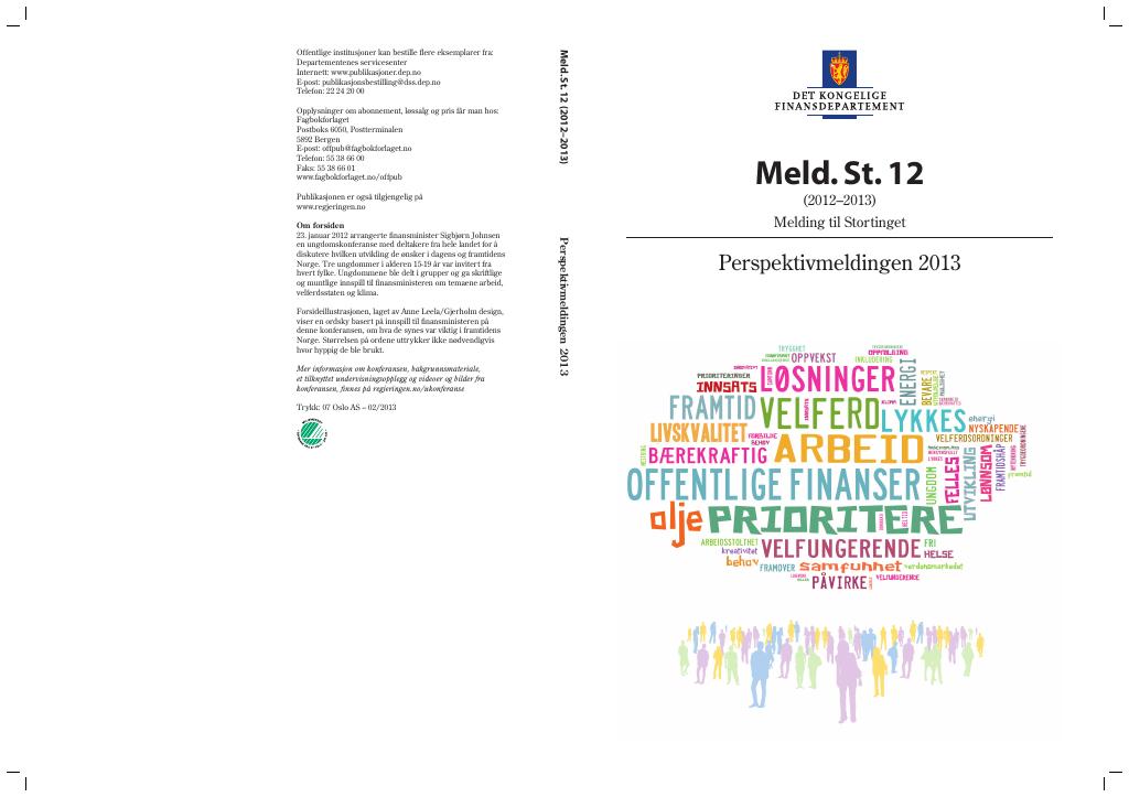 Forsiden av dokumentet Meld. St. 12 (2012–2013)