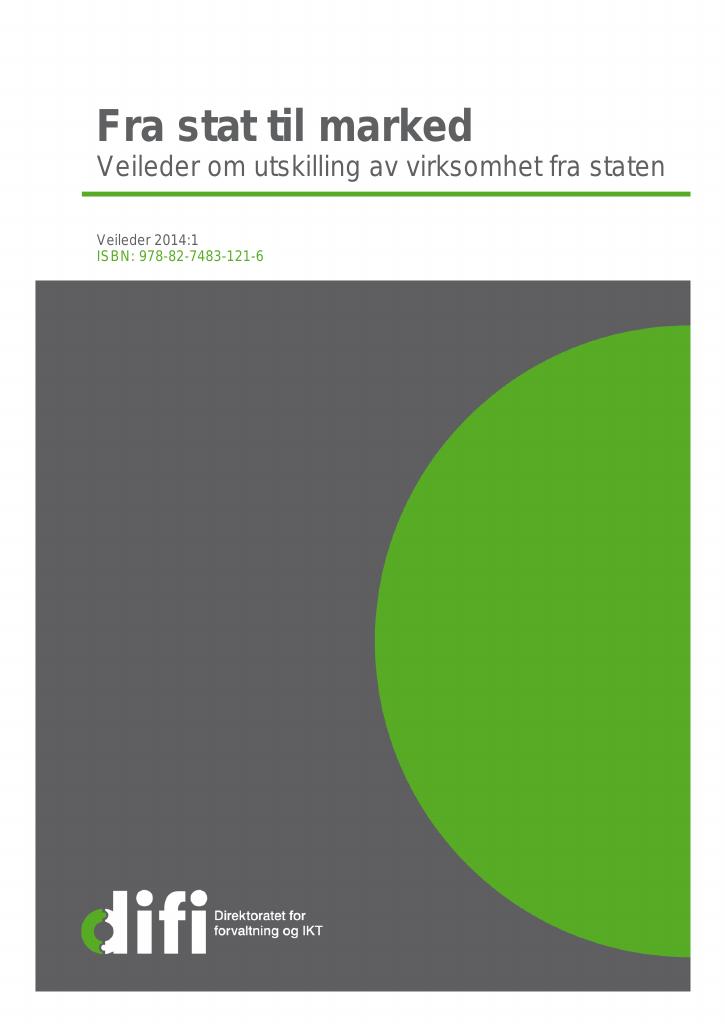 Forsiden av dokumentet Fra stat til marked