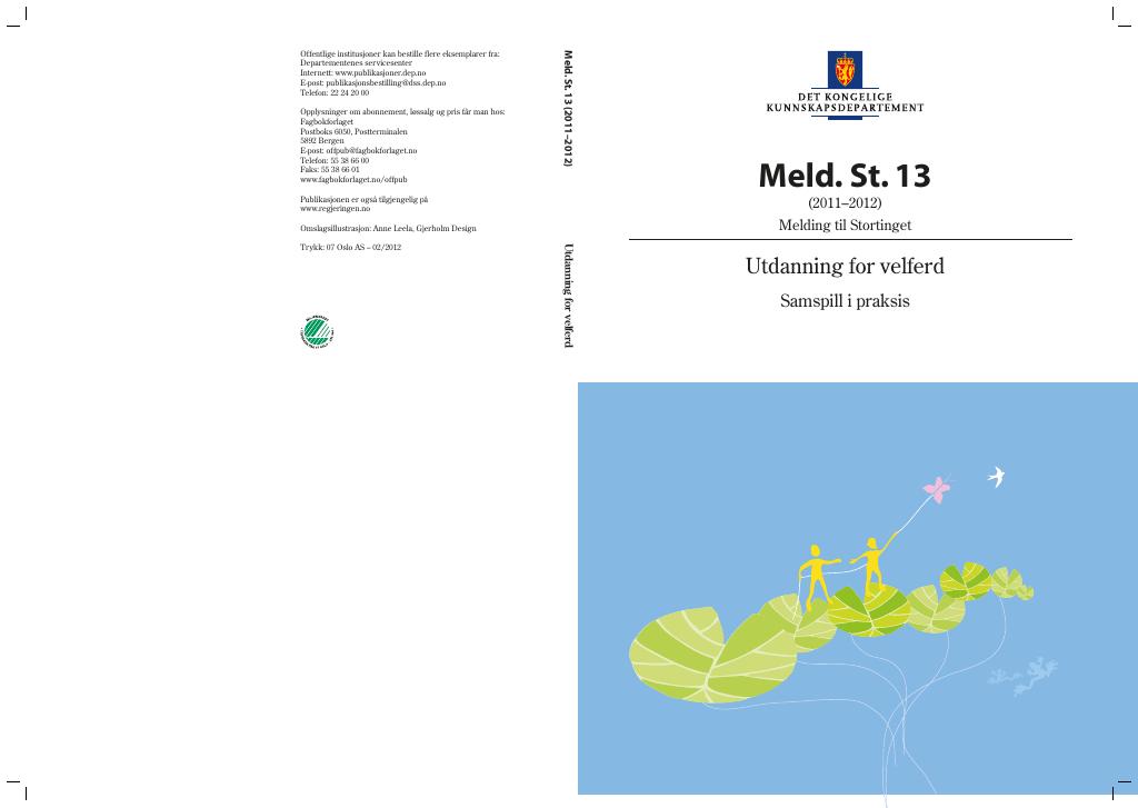 Forsiden av dokumentet Meld. St. 13 (2011–2012)