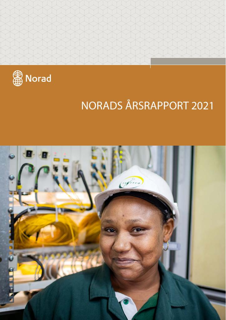 Forsiden av dokumentet Årsrapport Norad 2021
