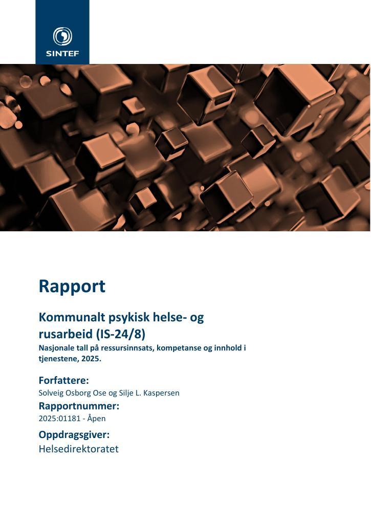 Forsiden av dokumentet Kommunalt psykisk helse- og rusarbeid