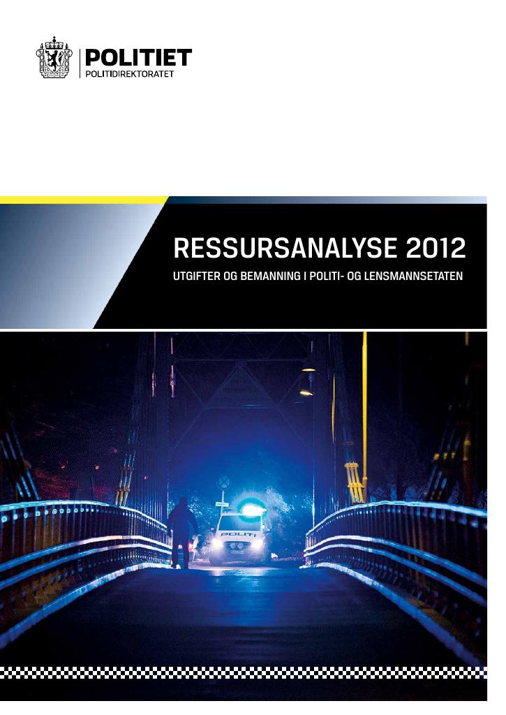 Forsiden av dokumentet Ressursanalysen 2012