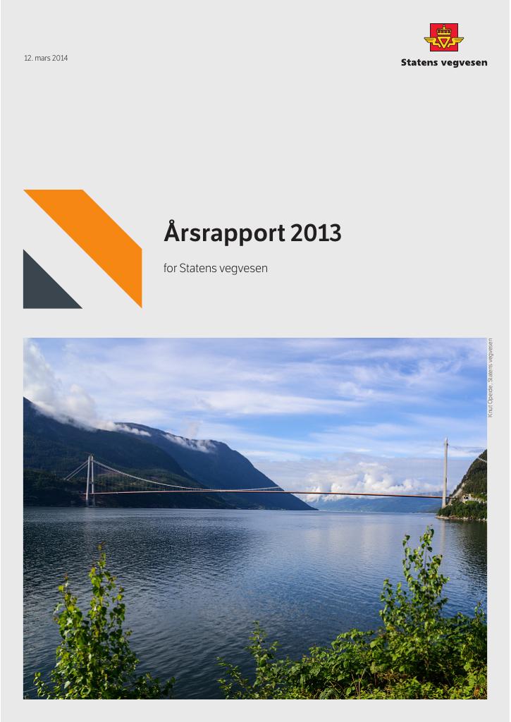 Forsiden av dokumentet Årsrapport Statens vegvesen 2013