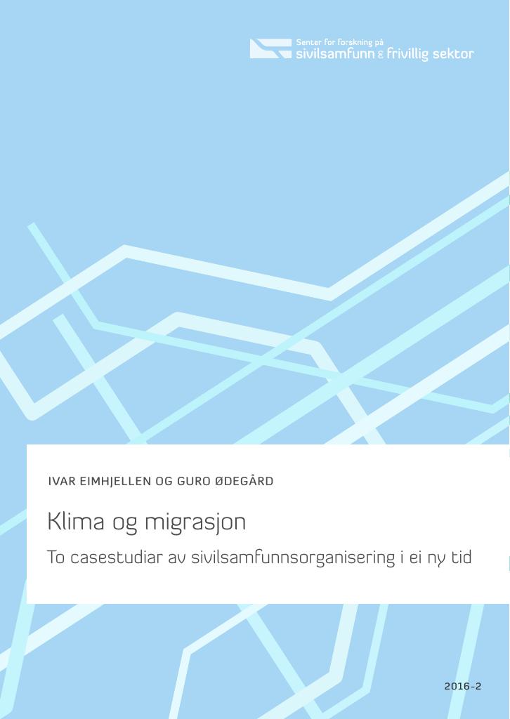 Forsiden av dokumentet Klima og migrasjon
