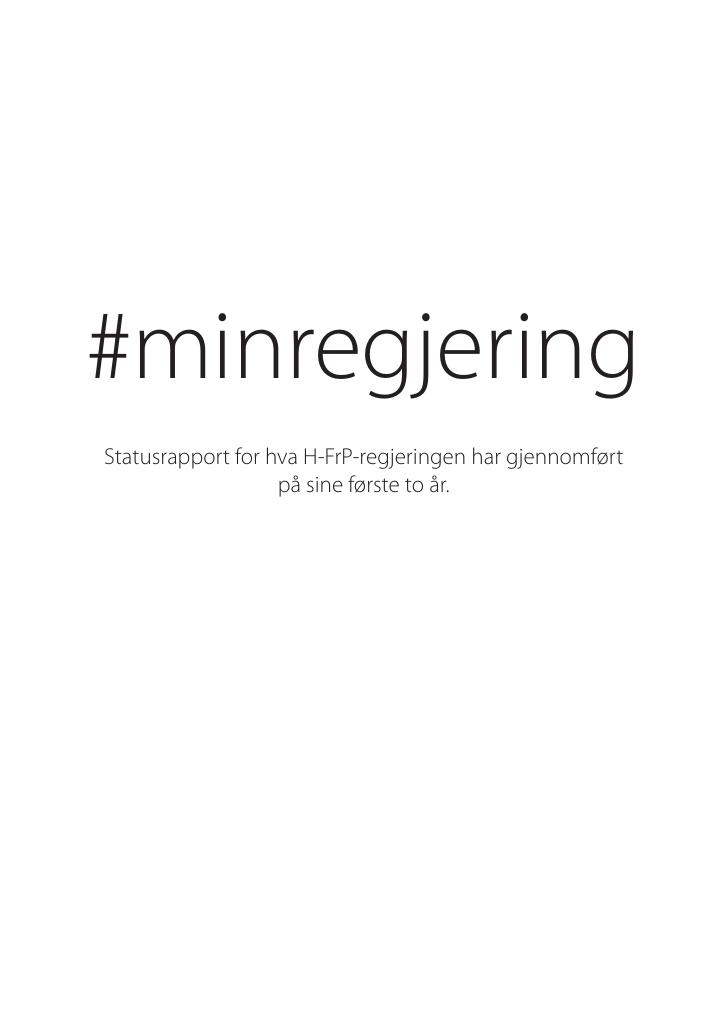 Forsiden av dokumentet #minregjering