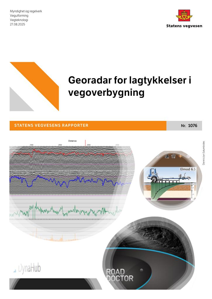 Forsiden av dokumentet Georadar for lagtykkelser i vegoverbygning