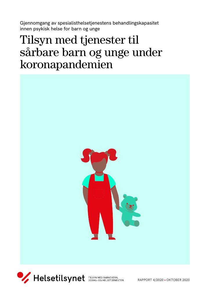 Forsiden av dokumentet Tilsyn med tjenester til sårbare barn og unge under koronapandemien