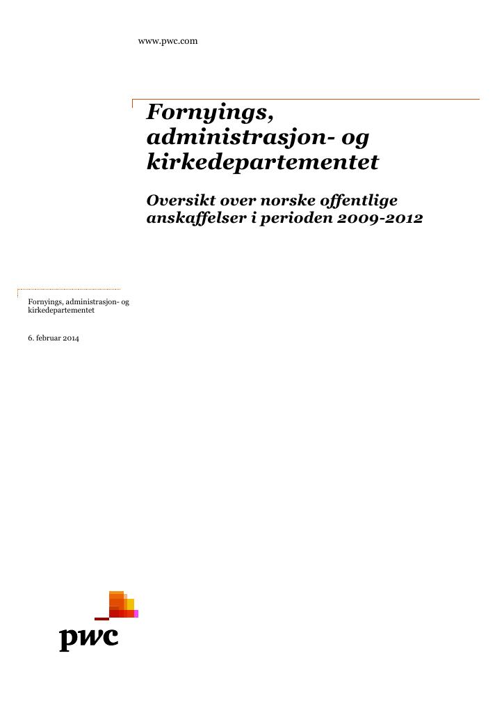 Forsiden av dokumentet Fornyings, 
administrasjon- og 
kirkedepartementet