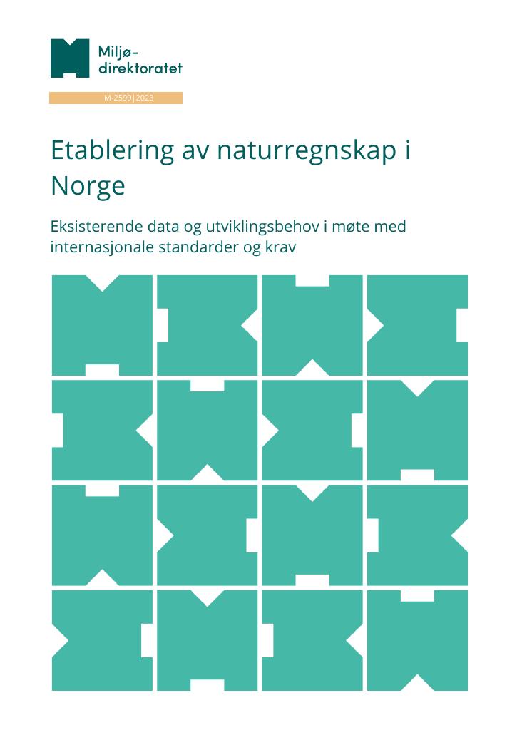 Forsiden av dokumentet Etablering av naturregnskap M-2599