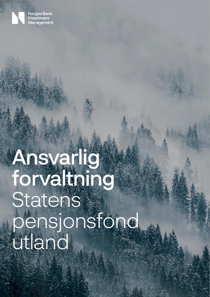 Forsiden av dokumentet Ansvarlig forvaltning Statens pensjonsfond utland 2024