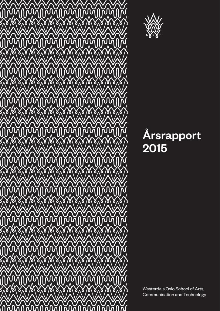 Forsiden av dokumentet Årsrapport Westerdals Oslo ACT 2015