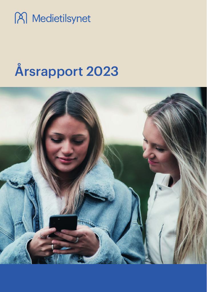 Forsiden av dokumentet Årsrapport Medietilsynet 2023