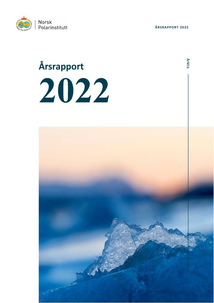 Forsiden av dokumentet Årsrapport Norsk Polarinstitutt 2022